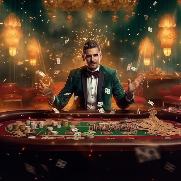 Live Casino Dealer Baccarat Roulette Table ဂိမ်းမြင်ကွင်း